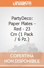 PartyDeco: Paper Plates - Red - 23 Cm (1 Pack / 6 Pz.) giochi