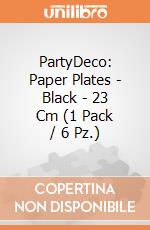 PartyDeco: Paper Plates - Black - 23 Cm (1 Pack / 6 Pz.) giochi