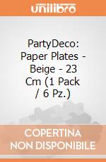 PartyDeco: Paper Plates - Beige - 23 Cm (1 Pack / 6 Pz.) giochi