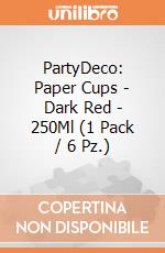PartyDeco: Paper Cups - Dark Red - 250Ml (1 Pack / 6 Pz.) giochi