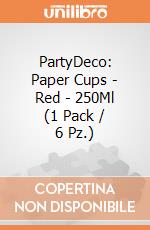 PartyDeco: Paper Cups - Red - 250Ml (1 Pack / 6 Pz.) giochi