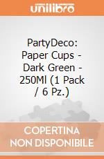 PartyDeco: Paper Cups - Dark Green - 250Ml (1 Pack / 6 Pz.) giochi