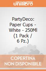 PartyDeco: Paper Cups - White - 250Ml (1 Pack / 6 Pz.) giochi