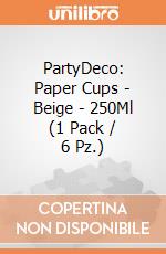PartyDeco: Paper Cups - Beige - 250Ml (1 Pack / 6 Pz.) giochi