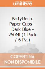 PartyDeco: Paper Cups - Dark Blue - 250Ml (1 Pack / 6 Pz.) giochi