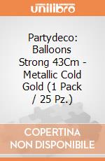 Partydeco: Balloons Strong 43Cm - Metallic Cold Gold (1 Pack / 25 Pz.) giochi