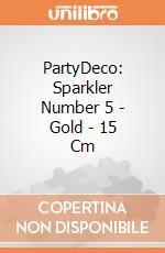PartyDeco: Sparkler Number 5 - Gold - 15 Cm giochi
