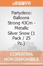 Partydeco: Balloons Strong 43Cm - Metallic Silver Snow (1 Pack / 25 Pz.) giochi