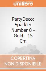 PartyDeco: Sparkler Number 8 - Gold - 15 Cm giochi