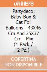 Partydeco: Baby Box & Cat Foil Balloons - 43X46 Cm And 35X37 Cm - Mix (1 Pack / 2 Pz.) giochi