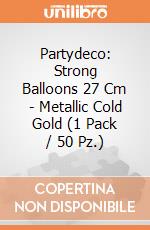Partydeco: Strong Balloons 27 Cm - Metallic Cold Gold (1 Pack / 50 Pz.) giochi