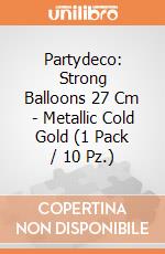Partydeco: Strong Balloons 27 Cm - Metallic Cold Gold (1 Pack / 10 Pz.) giochi