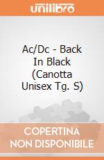 Ac/Dc - Back In Black (Canotta Unisex Tg. S) gioco di PHM