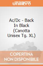 Ac/Dc - Back In Black (Canotta Unisex Tg. XL) gioco di PHM