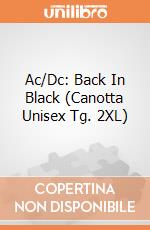 Ac/Dc: Back In Black (Canotta Unisex Tg. 2XL) gioco di PHM