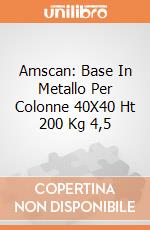 Amscan: Base In Metallo Per Colonne 40X40 Ht 200 Kg 4,5 giochi