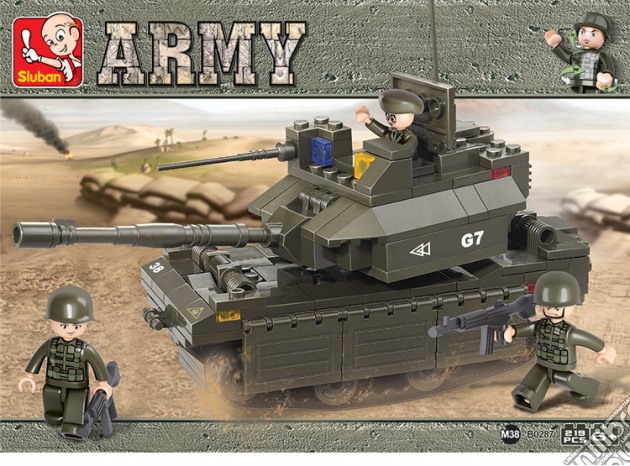 Sluban M38-B0287 - Armored Corps - M1A2-Abrams Carro Armato (219Pcs) gioco di Sluban