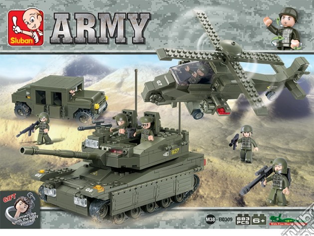 Sluban M38-B0309 - Land Forces - Elite Armored Division (683Pcs) gioco di Sluban
