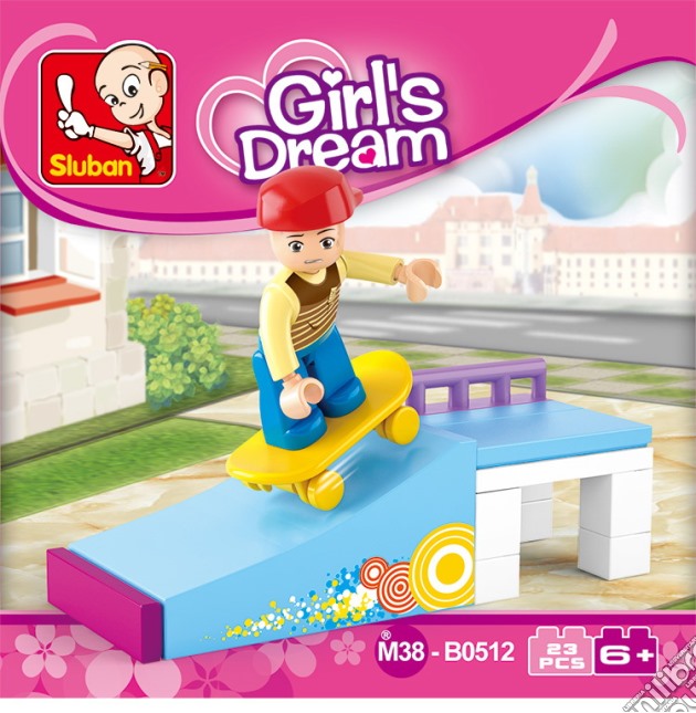 Sluban M38-B0512 - New Girls Dream - Divertimento Sullo Skateboard (23Pcs) gioco di Sluban