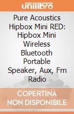 Pure Acoustics Hipbox Mini RED: Hipbox Mini Wireless Bluetooth Portable Speaker, Aux, Fm Radio gioco di Pure Acoustics