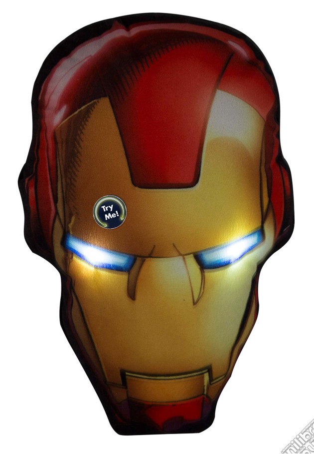 Marvel - Iron Man Cuscino Con Luce Led (Gli Occhi Si Illuminano) 36 Cm gioco di Joy Toy