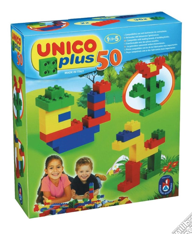 Unico Plus - Costruzioni - Scatola Base 50 Pz gioco