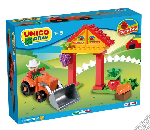 Androni: Unico Plus - Costruzioni 2-5 Anni - Mini Fattoria (Made In Italy) gioco di Unico Plus