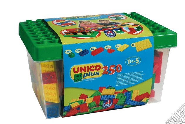 Unico Plus - Costruzioni - Cesta 250 Pz gioco di Unico Plus