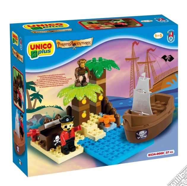 Unico Plus - Costruzioni - Pirati - Isola Del Tesoro gioco di Unico Plus