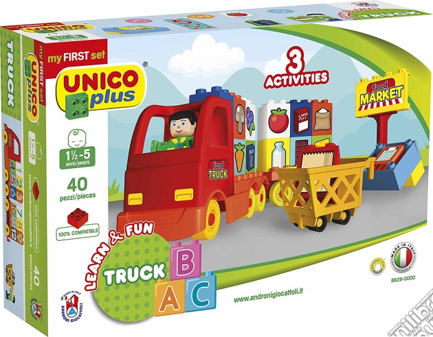 Androni: Unico Plus - Costruzioni 2-5 Anni - Camion Supermarket Pre School (Made In Italy) gioco di Unico Plus
