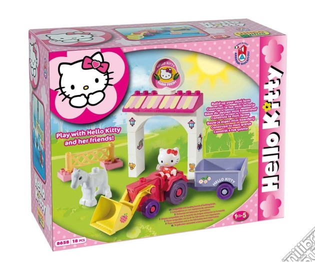 Androni: Unico Plus - Costruzioni 2-5 Anni - Hello Kitty - Mini Fattoria (Made In Italy) gioco di Unico Plus