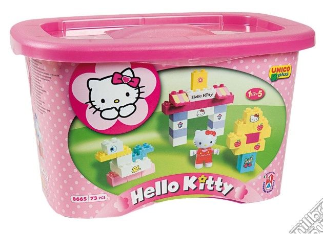 Unico Plus - Costruzioni - Hello Kitty - Cestino 73 Pz gioco