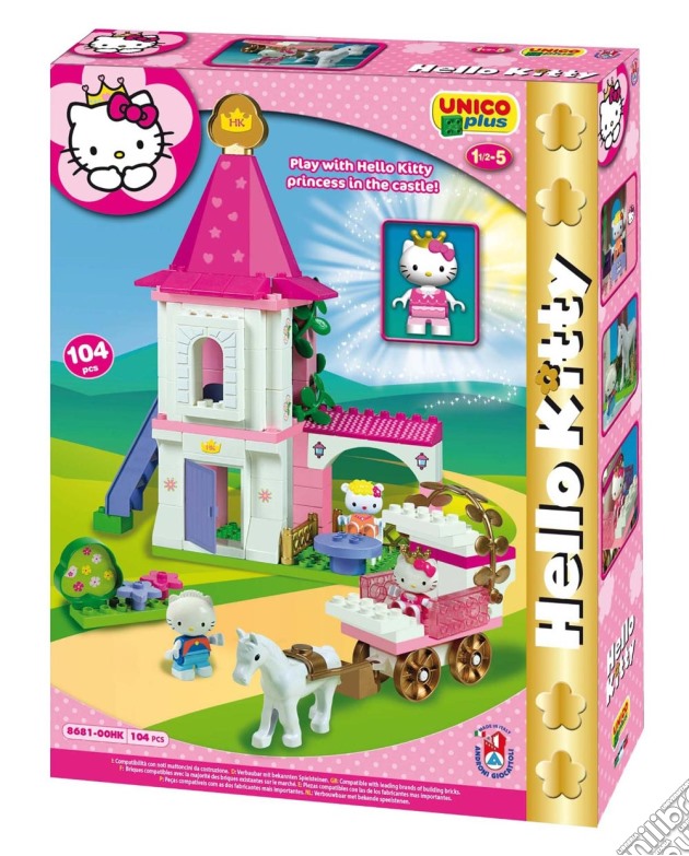 Unico Plus - Costruzioni - Hello Kitty - Principessa - Castello Piccolo + Carrozza gioco