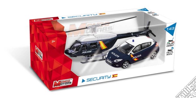 Set Security Spagna Elicottero + Veicolo 1:43 (un articolo senza possibilità di scelta) gioco di Mondo Motors