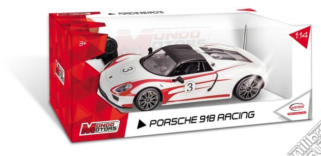 Porsche 918 Racing Version Con Radiocomando 1:14 gioco di Mondo Motors