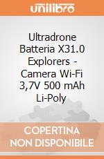 Ultradrone Batteria X31.0 Explorers - Camera Wi-Fi 3,7V 500 mAh Li-Poly gioco di Mondo Motors
