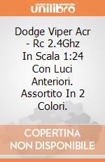 Dodge Viper Acr - Rc 2.4Ghz In Scala 1:24 Con Luci Anteriori. Assortito In 2 Colori. giochi