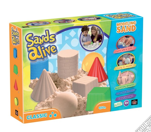 Sands Alive - Super Sabbia - Classic - Vaschetta Con Sabbia + 4 Formine gioco di The Box