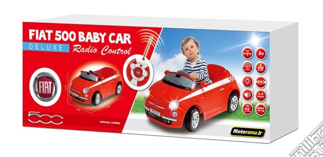 Motorama - Junior - Baby Car Fiat 500 Radiocomando Deluxe Colore Rosso gioco di Motorama