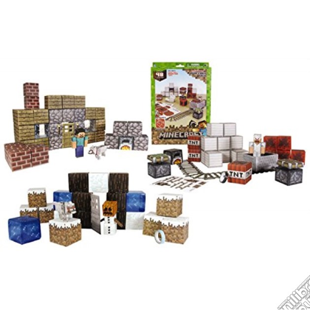 Minecraft - Papercraft - Set 48 Pz gioco di Giochi Preziosi