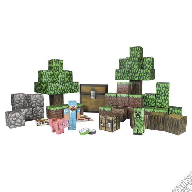 Minecraft - Papercraft - Set Deluxe 90 Pz gioco di Giochi Preziosi