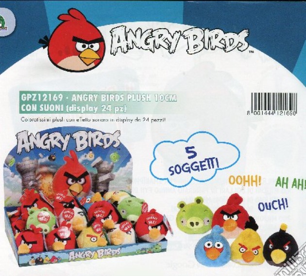 Angry Birds - Peluche Cm 10 Con Suoni gioco