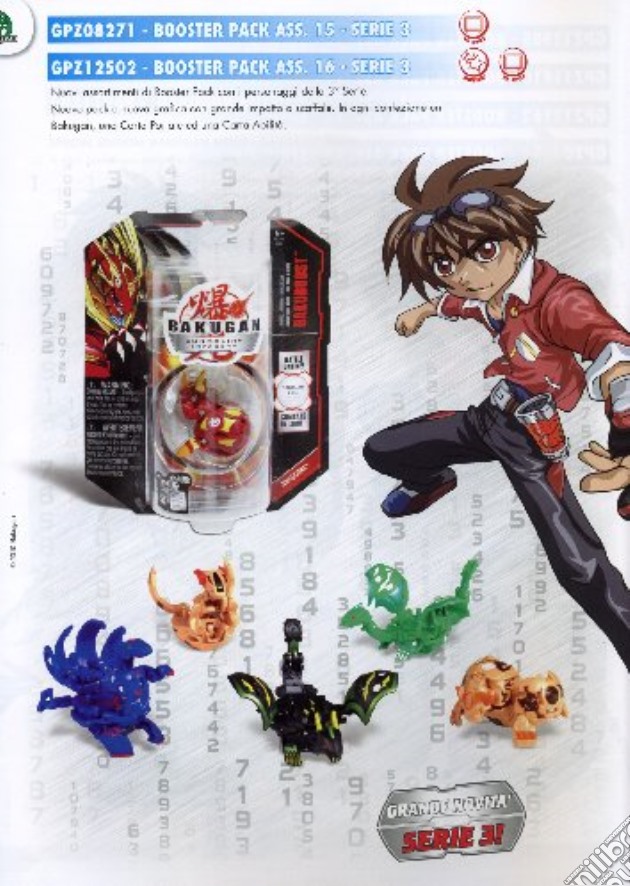 Bakugan - Booster Pack Ass. 16 Serie 3 gioco di Mitsuo Hashimoto