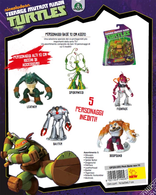 Teenage Mutant Ninja Turtles - Personaggio Base Ass. 10 - Coprotagonisti gioco di Giochi Preziosi