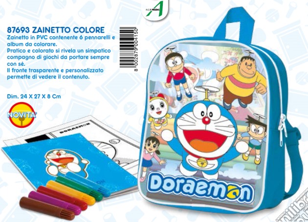 Doraemon - Zainetto Colore gioco di Auguri Preziosi