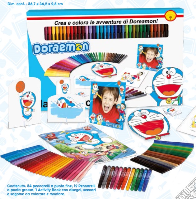 Doraemon - Maxi Gioca E Colora gioco di Auguri Preziosi