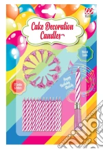 Widmann: Set Da 12 Candeline Con Supporti + 1 Candelina Musicale Rosa (2 Batterie Lr41 Incluse) giochi