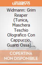 Widmann: Grim Reaper (Tunica, Maschera Teschio Olografico Con Cappuccio, Guanti Ossa) (128 Cm / 5-7 Years) giochi