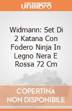 Widmann: Set Di 2 Katana Con Fodero Ninja In Legno Nera E Rossa 72 Cm giochi