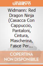 Widmann: Red Dragon Ninja (Casacca Con Cappuccio, Pantaloni, Cintura, Mascherina, Fasce Per Braccia E Gambe) (104 Cm / 2-3 Years) giochi